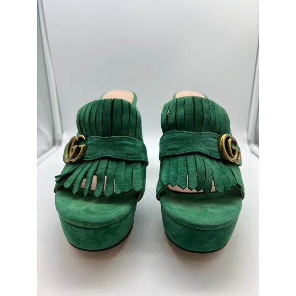 Gucci Marmont Fringed Suede Mules size 39 - Picture 4 of 9